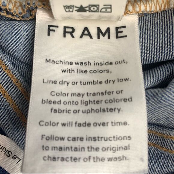 Frame Le Skinny De Jeanne Distressed raw Hemline Ankle Jeans [size 25] - Picture 12 of 13